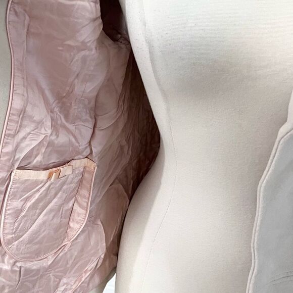 Cole Haan Wool Cashmere Fur Neck Peacoat Size 6 - Picture 4 of 9